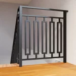 Barandilla para escalera color negro tramo recto cerca