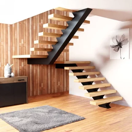 Escalera metálica modelo Masven | Metal Hive Escalera metálica a medida modelo Masven vista lateral