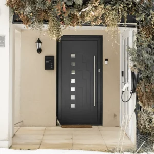 Puerta de entrada de hierro para chalets, comunidades y negocios