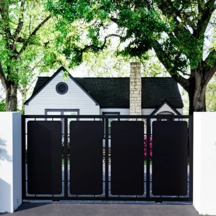 puerta corredera color negro