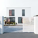 puerta corredera de hierro color negro