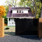 puerta corredera de tubo color negro