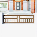 valla decorativa en tubos de hierro