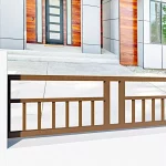 valla decorativa en tubos de hierro