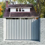 valla decorativa en metal color blanco