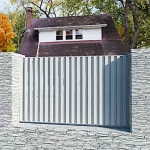 valla decorativa en metal color blanco