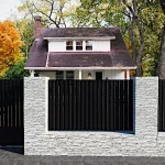 valla decorativa en metal color negro