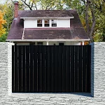 valla decorativa en metal color negro