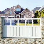 valla decorativa en metal color blanco