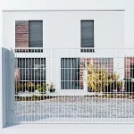 valla de malla electro-soldada con bastidor color blanco