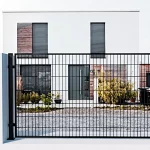 valla de malla electro-soldada con bastidor color negro