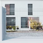 valla de malla electro-soldada color blanco