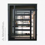 Imagen de nuestras Rejas Rústicas para Ventanas en un impactante color negro por Cerrajería MetalHive