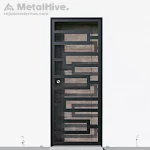 Imagen de rejas abatibles para puertas en color negro de MetalHive