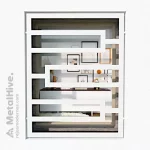 Imagen de una ventana con rejas abatibles para ventanas en color blanco de Cerrajería MetalHive, que aportan un toque de elegancia y seguridad a cualquier hogar.