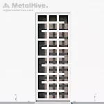 Reja para patio exterior blanca Usean fabricadas por Cerrajería Metalhive