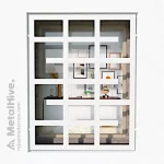 Reja minimalista para ventana modelo Usean de Cerrajería MetalHive