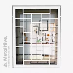 Rejas Modernas para Ventana Sanmar en Color blanco de Cerrajería MetalHive