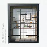 Rejas Modernas para Ventana en color negro modelo Sanmar de Cerrajería MetalHive