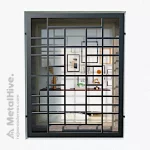 Reja para ventanal en color negro de Cerrajería MetalHive