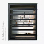 Rejas para ventanas modernas color negro modelo Anelf instalada en una ventana