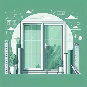 Ilustración de medidas estándar de ventanas de PVC, aluminio y rejas para ventanas