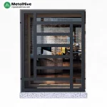 Reja rústica fija Modelo Ordsam para salón en color negro