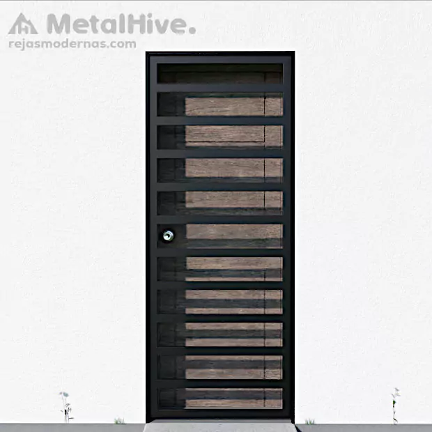Reja metálica para puertas color negro de Cerrajería MetalHive