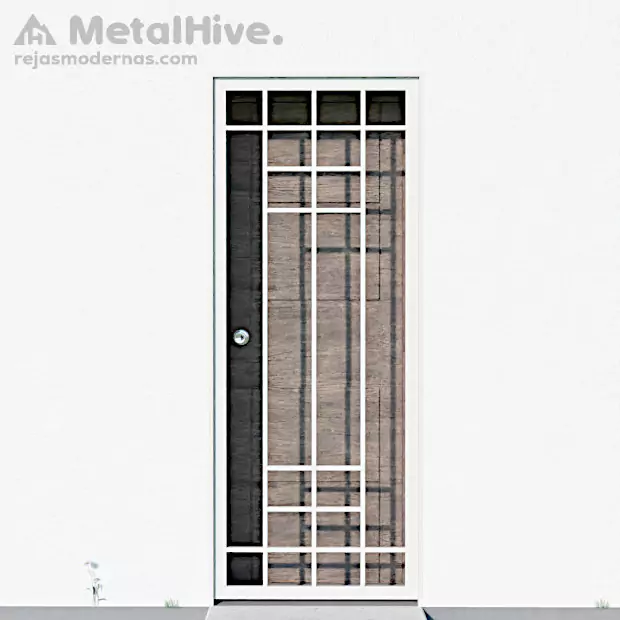 Rejas de hierro para puertas de color blanco de Cerrajería MetalHive