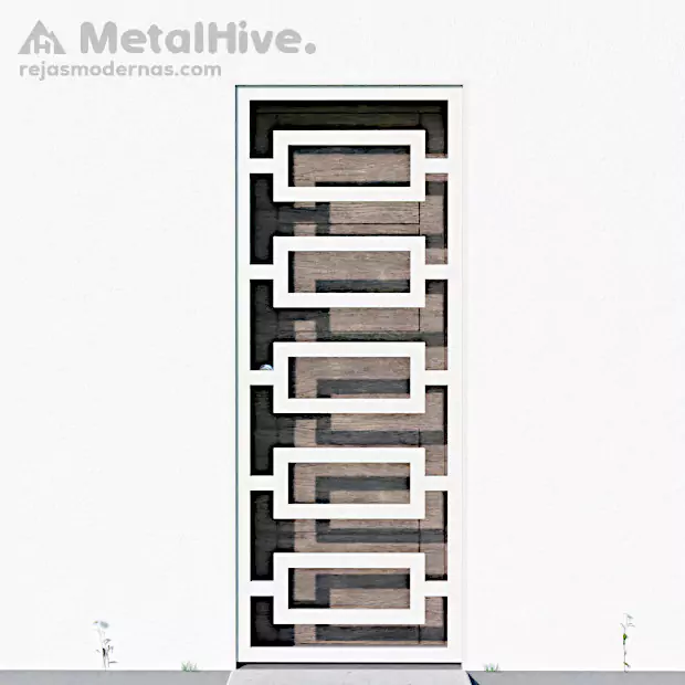 Rejas para puertas sin obra color blanco de Cerrajería MetalHive