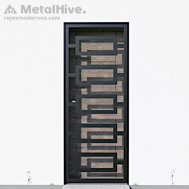 Rejas para puertas sin obra color negro de Cerrajería MetalHive